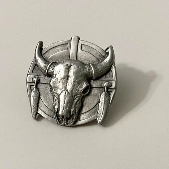 Vintage 1992 Siskiyou Bull Steer Skeleton Head Lapel Pin - Picture 11 of 11